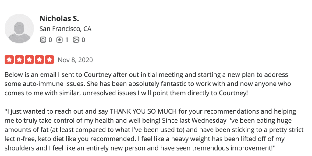 Client Reviews Nicholas